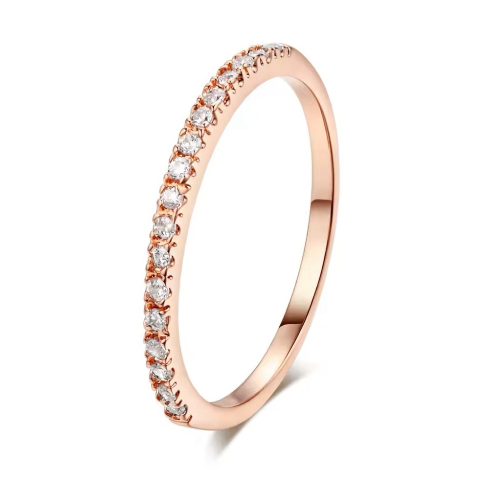 Rose Gold Zircon Ring 8 - Picture 14 of 14